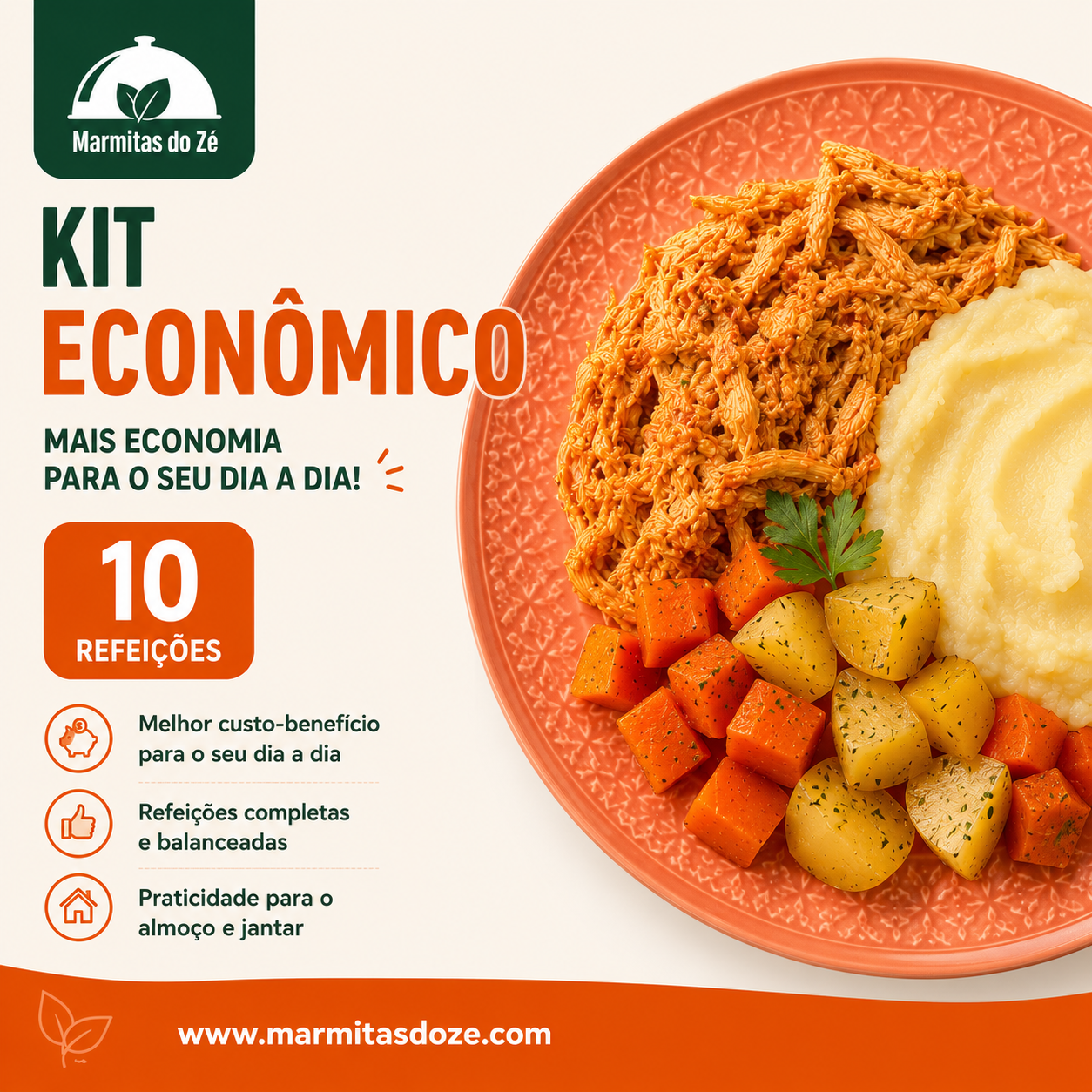 KIT ECONÔMICO - 10 MARMITAS