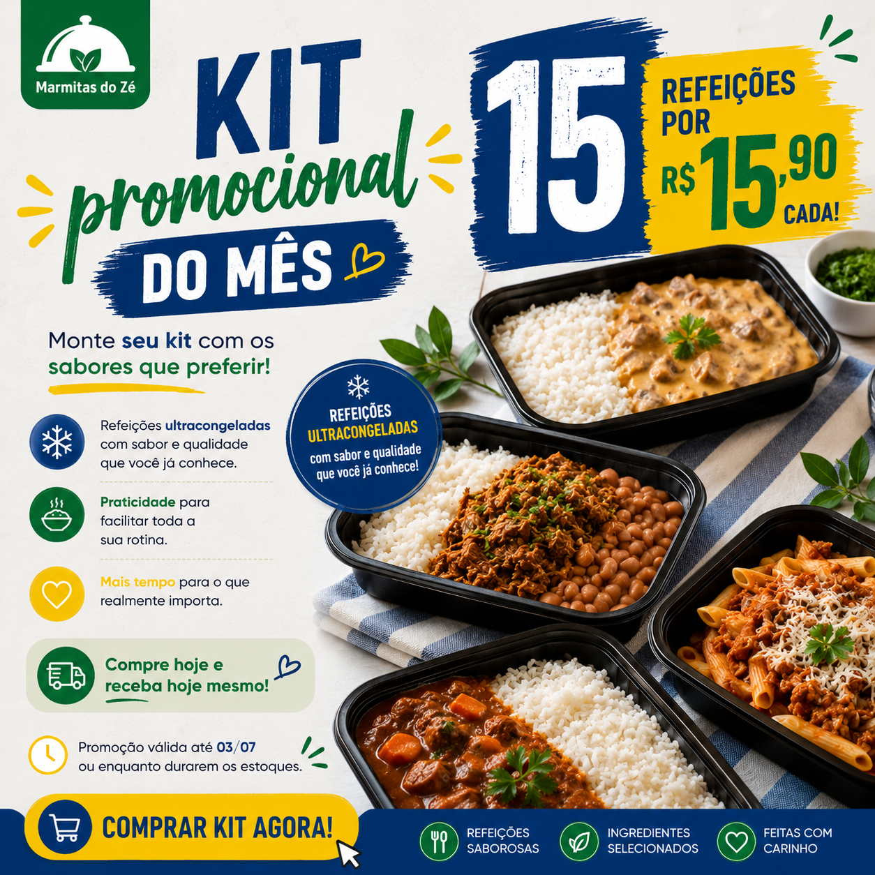 KIT PROMOCIONAL DO MES - 15 MARMTAS POR R$15,90 CADA