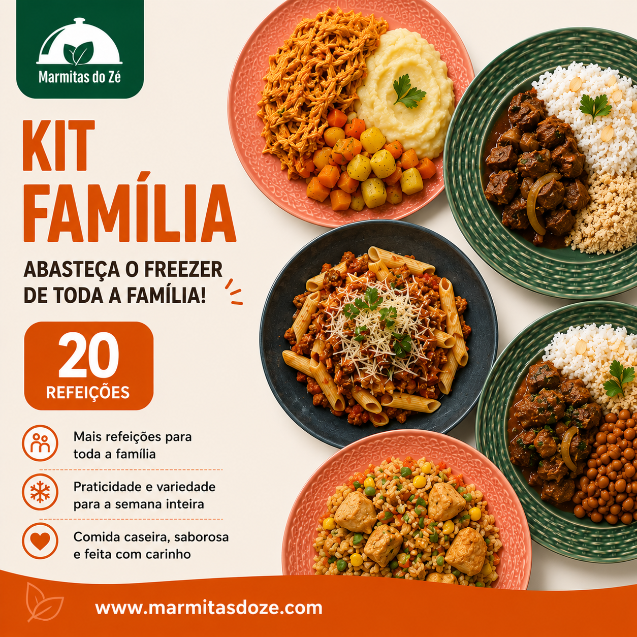 KIT FAMÍLIA - 20 MARMITAS