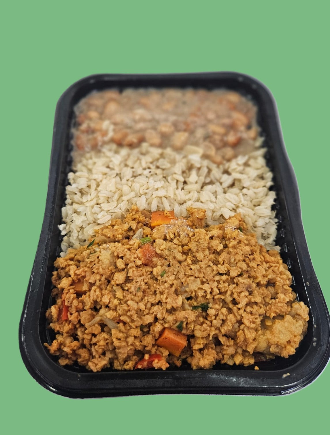 Proteina de Soja a primavera + Arroz integral + Feijão Carioca