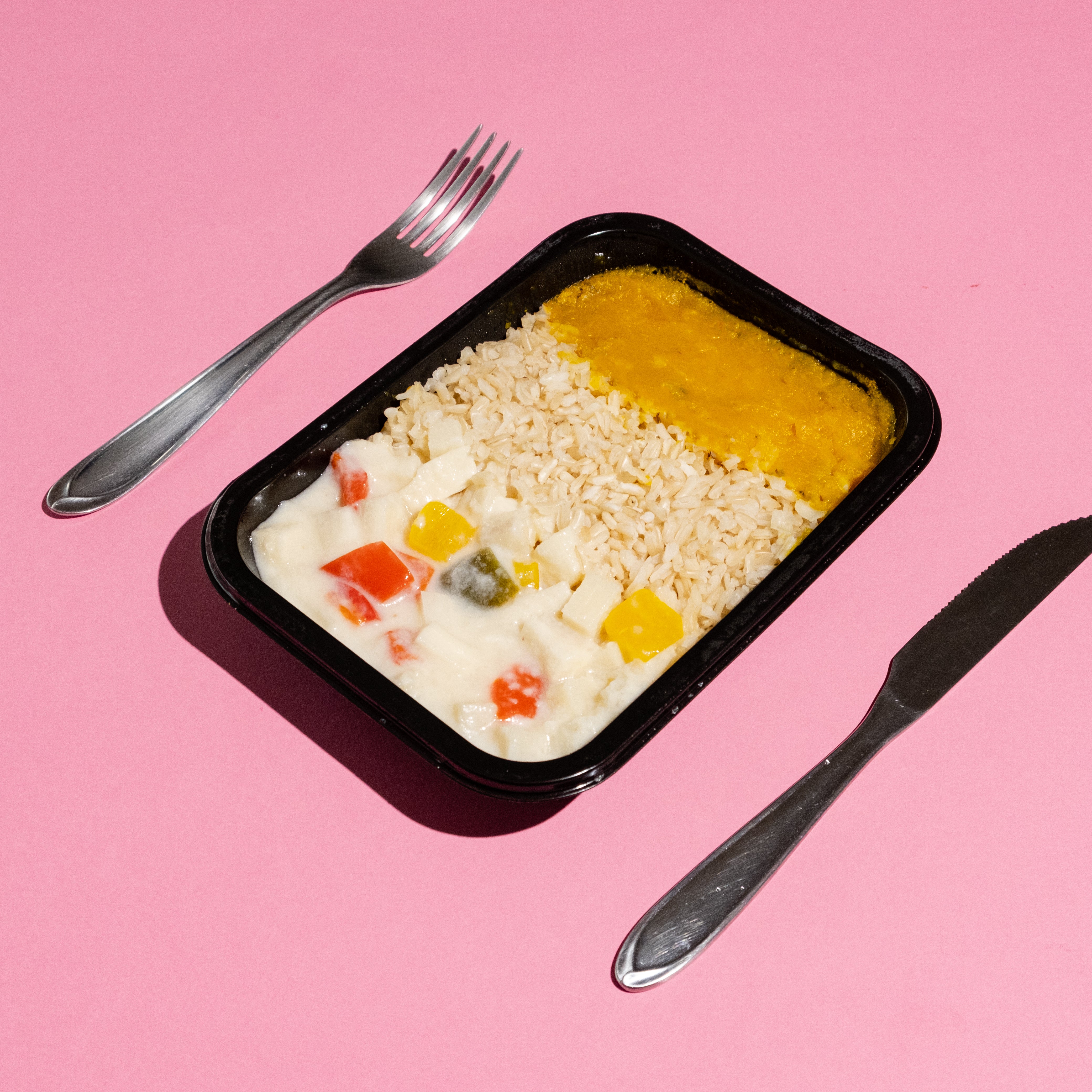Moqueca de Palmito + Arroz integral + Pure de cabotia